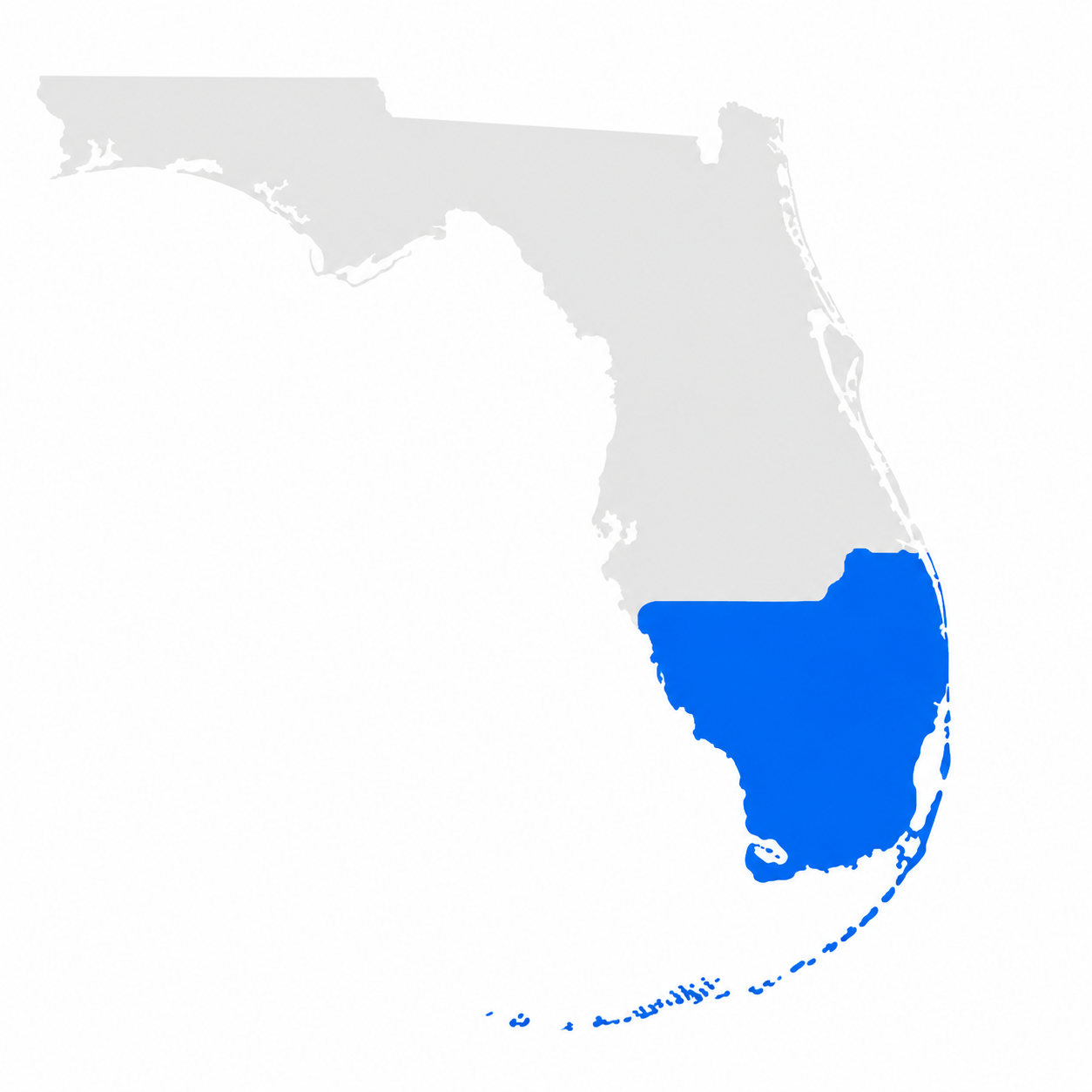 BlueWater Site Services South Florida Coverage Area Map